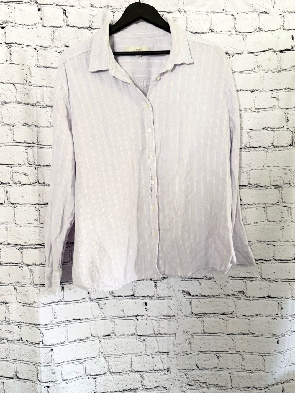 LOFT. purple button down. Size XL